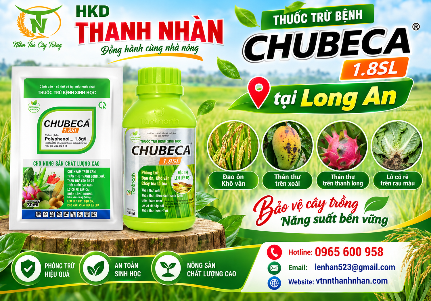 mua thuốc trừ bệnh CHUBECA 1.8SL tại Long An